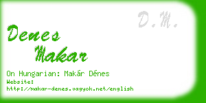 denes makar business card